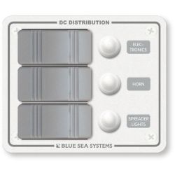 Blue Sea Systems Contura Water Resistant Breaker Panel 3 Position | Blackburn Marine